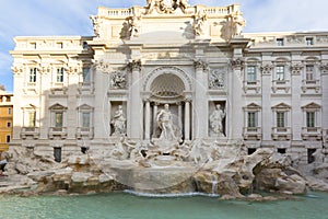 18th century Trevi Fountain designed by Italian architect Nicola Salvi, Rome, Italy