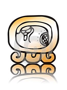 19 Kawak - maya calendar seal vector photo