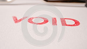 19 photo of red void stamp contract agreement invalidate concept