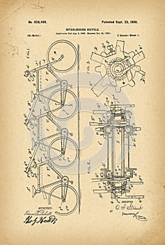 1900 Patent Velocipede Bicycle archive history invention