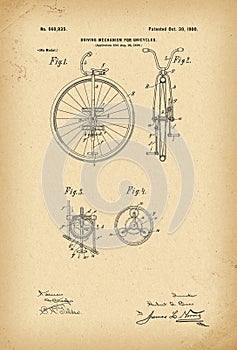 1900 Patent Velocipede Bicycle Unicycle history invention