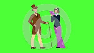 1900 Victorian People Lady And Gentleman Animation