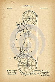 1901 Patent Velocipede Bicycle history invention