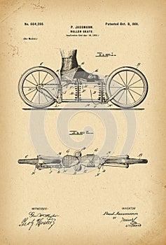 1901 Roller-skates Patent history invention