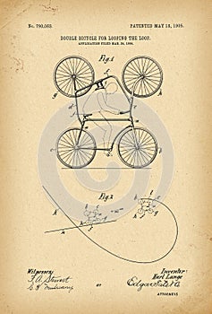 1905 Patent Velocipede Bicycle history invention