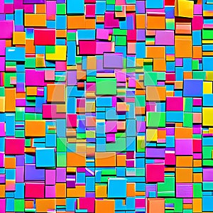 191 Retro Squares: A fun and playful background featuring retro squares in bold and vibrant colors that create a retro and vinta