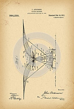 1911 Patent Flying machine history invention