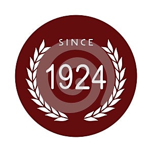 Since 1924 year symbol