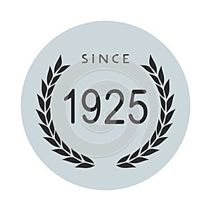 Since 1925 year symbol
