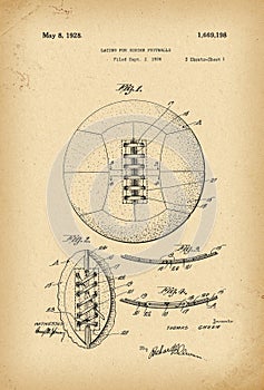 1926 lacing for soccer footballs Patent history invention