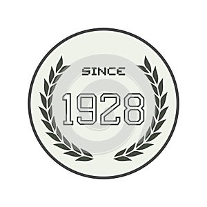 Since 1928 emblem