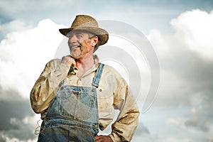 1930s farmer smiling