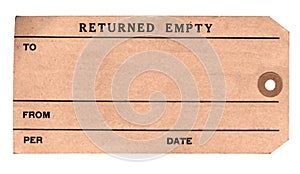 1930s Returned parcel tag photo