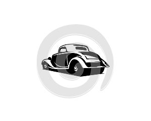 1932 ford coupe isolated white background side view. best for logo