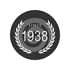 Since 1938 year symbol