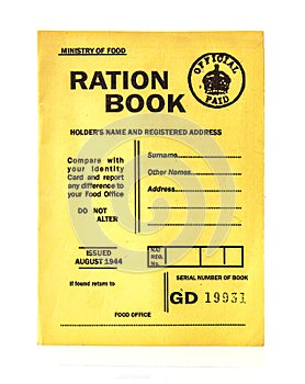 1944 wartime ration book
