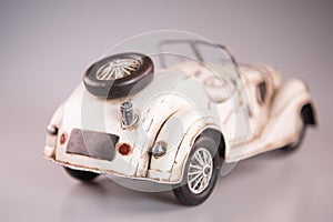 1950 metal toy white convertible, cabriolet