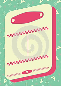 1950s Diner Style Background and Frame