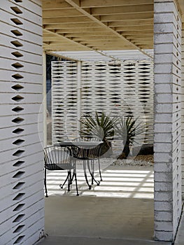 1950s Modernist garden: outdoor room photo