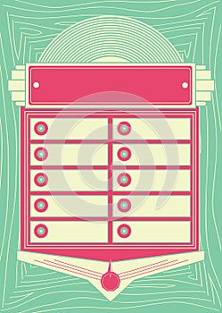 1950s Style Jukebox Background and Frame