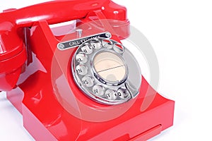 1950s Vintage Rotary Dial Red Telephone