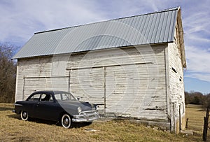 1951 Ford Sedan by Old White Barn