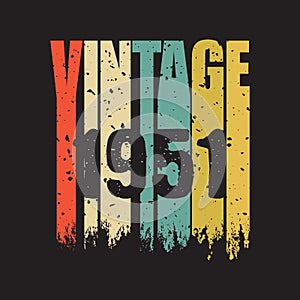 1951 vintage t shirt design vector, vintage design