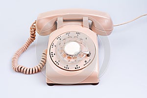 1960s cream rotary phone