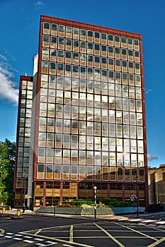 1960s office block, London, late afternoon