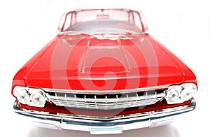 1962 Chevrolet Belair metal scale toy car fisheye frontview