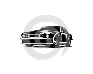 1964 Aston Martin isolated white background side view.