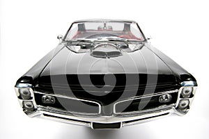 1966 Pontiac GTO metal scale toy car fisheye frontview