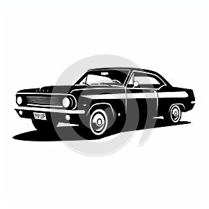 1966 Pontiac Gts Car Silhouette - Unique Graphic Vector Clip Art