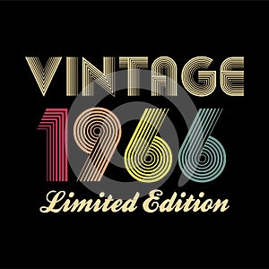 1966 vector vintage retro t shirt design black background