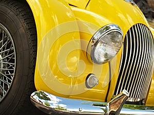 1966 Yellow Morgan Plus Four Front End