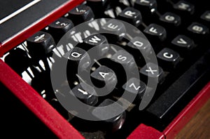 1970s dusty typewriter key Q