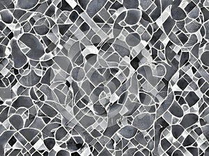 1970s vintage pattern wallpaper bw geometry shapes