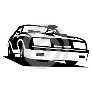 1973 Ford eagle GT car vector illustration.