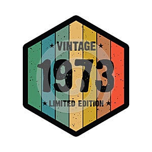 1973 vintage t shirt design vector, vintage design