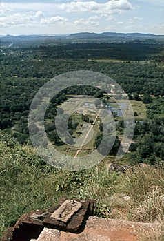 1977. Sri Lanka. View from the top of Sigiriya rock.