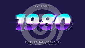 1980 Retro Vintage Text Effect Font Type