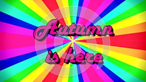1980s text autumn is here