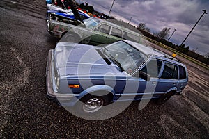 1981 hinds civic wagon and plymouth fury III wagon at a car show