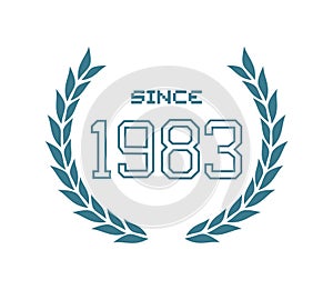 Since 1983 emblem