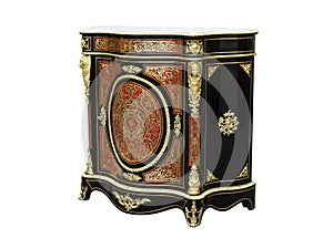 19th century Boulle Cabinets French Sideboard inlay with red tortoise shell