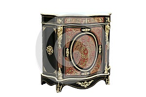 19th century Boulle French Sideboard inlay with red tortoise shell and brass