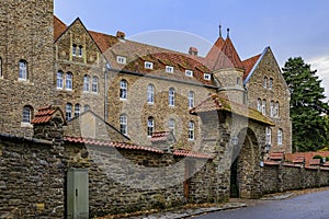 19th century Clervaux Abbey, a monastery of the Saint-Maurice and Saint-Maur Benedictines in Luxembourg