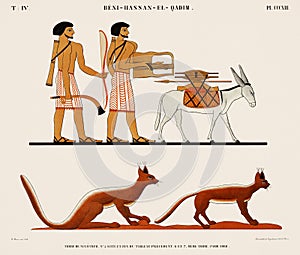 19th Century Depictions of Ancient Egyptian Paintings