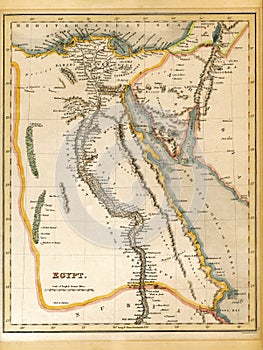 19th Century Egypt Map