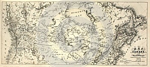 19th Century Map of Canada photo